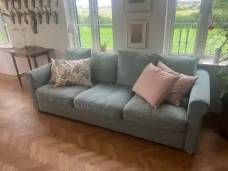 Ikea Ektorp sofa i grå grøn stof.