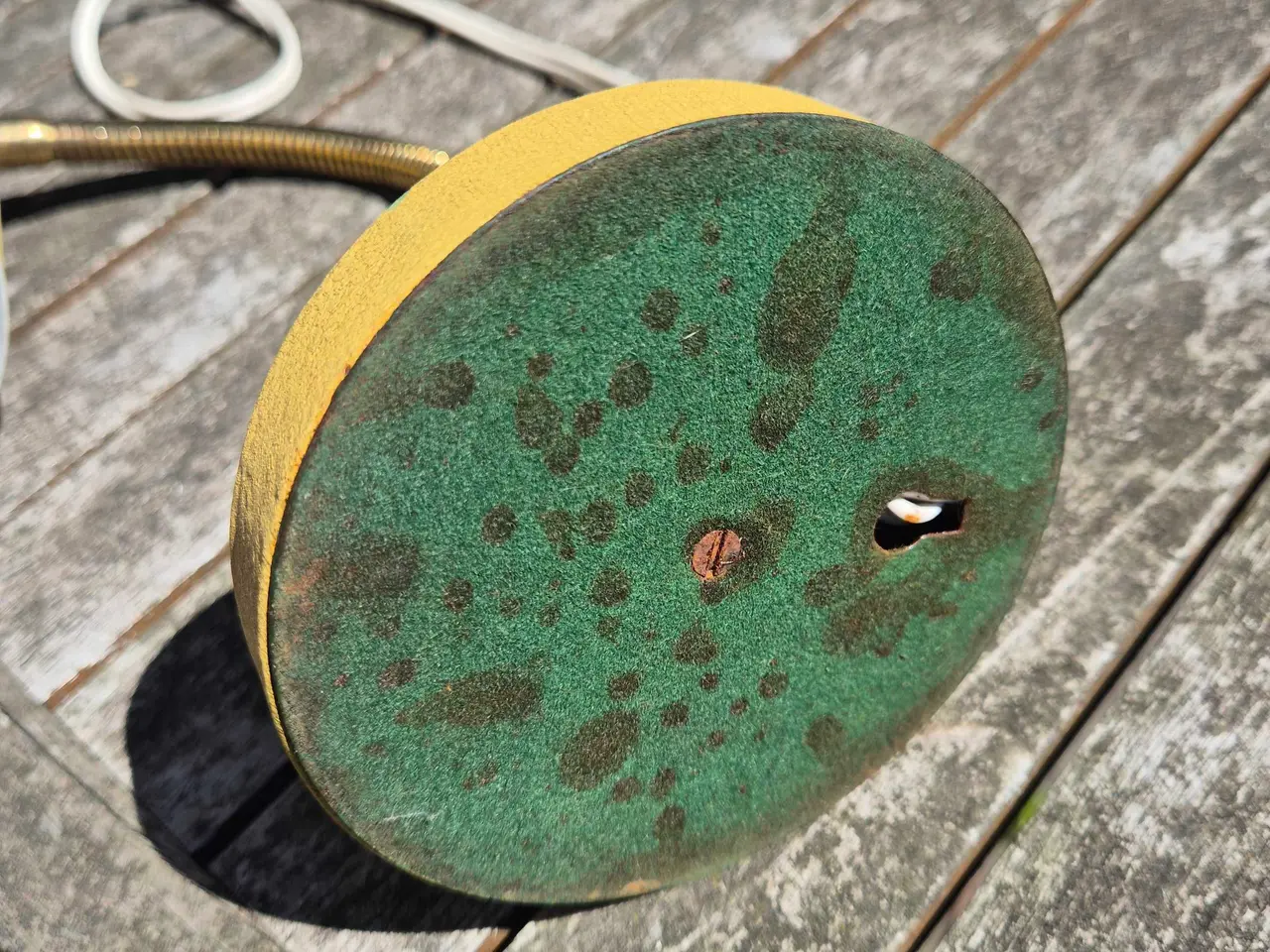 Billede 13 - Gul bordlampe i krympelak 