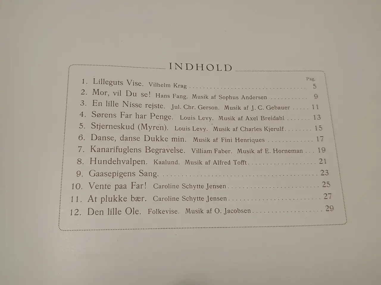Billede 4 - Vore Børnesange, Melodier og Billeder. 1. samling.