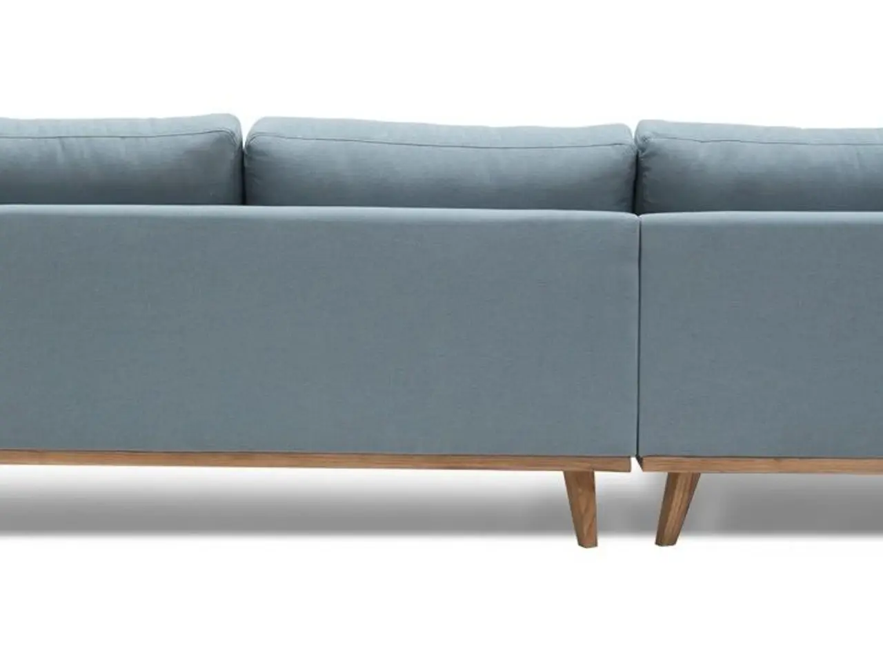 Billede 4 - Simone chaiselongsofa venstrevendt - blå stof, olieret egetræ