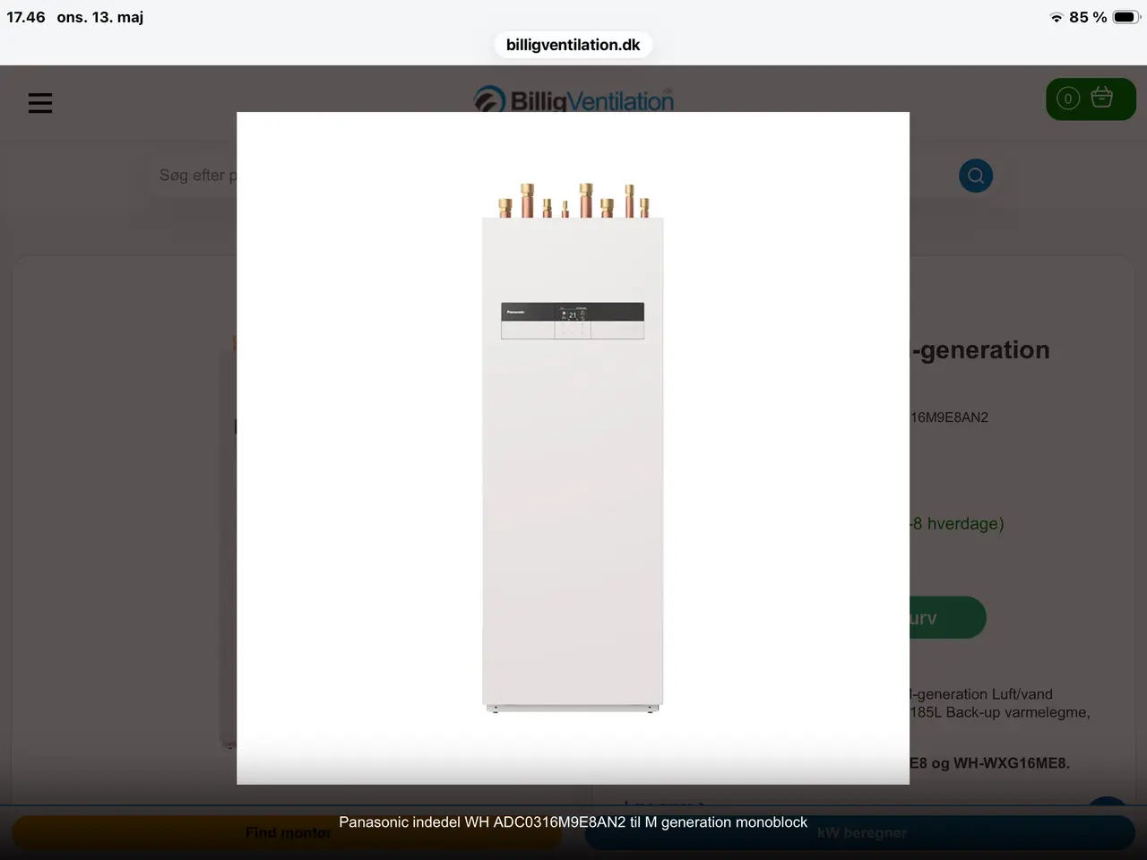 Billede 1 - Ny Varmepumpe Panasonic 