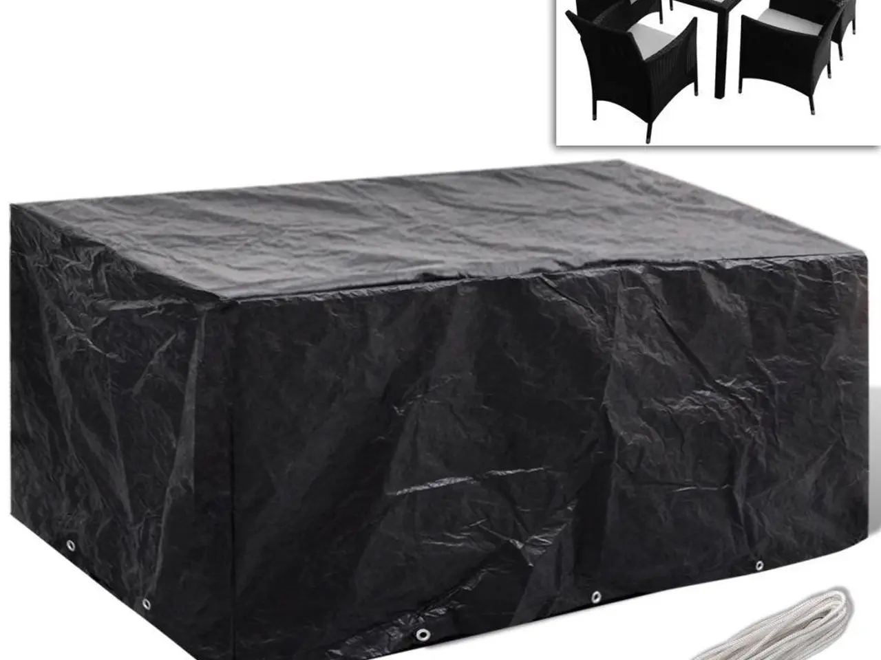 Billede 1 - Havemøbelovertræk 240 x 140 x 90 cm - sort