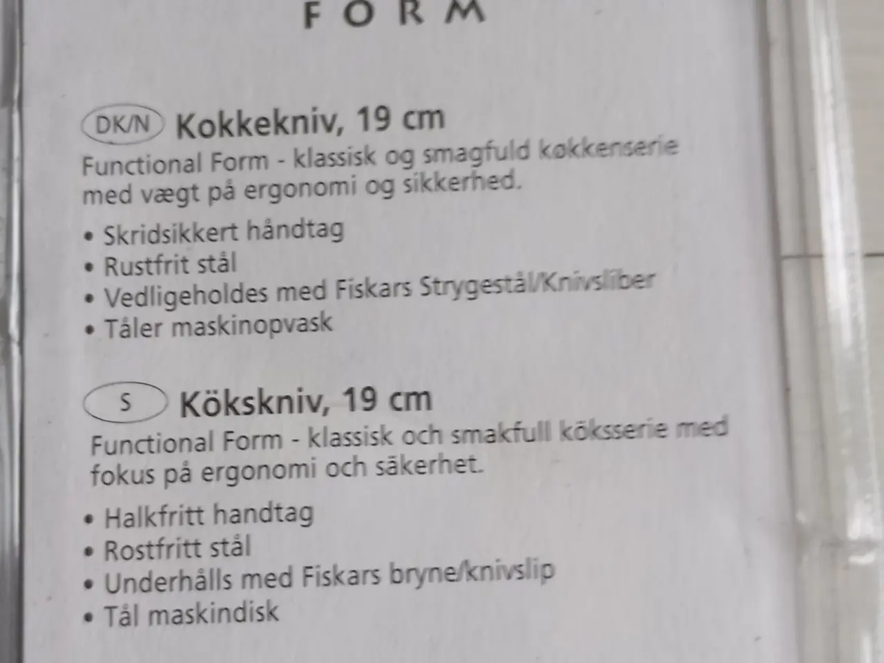 Billede 6 - Fiskars kokkekniv. NY