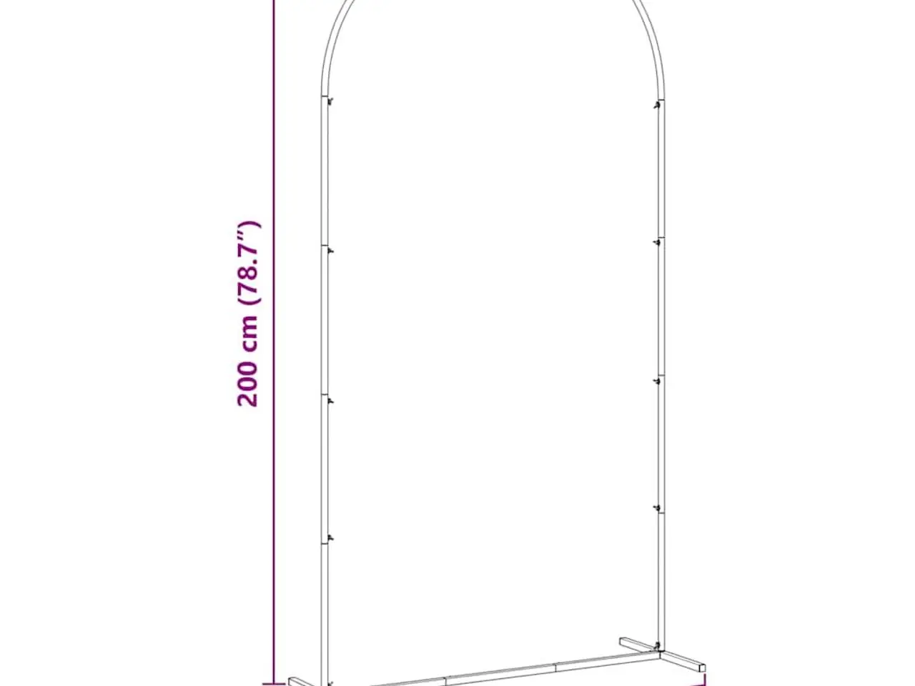 Billede 9 - Bryllupsbue i guld - stål, 100 × 39 × 200 cm