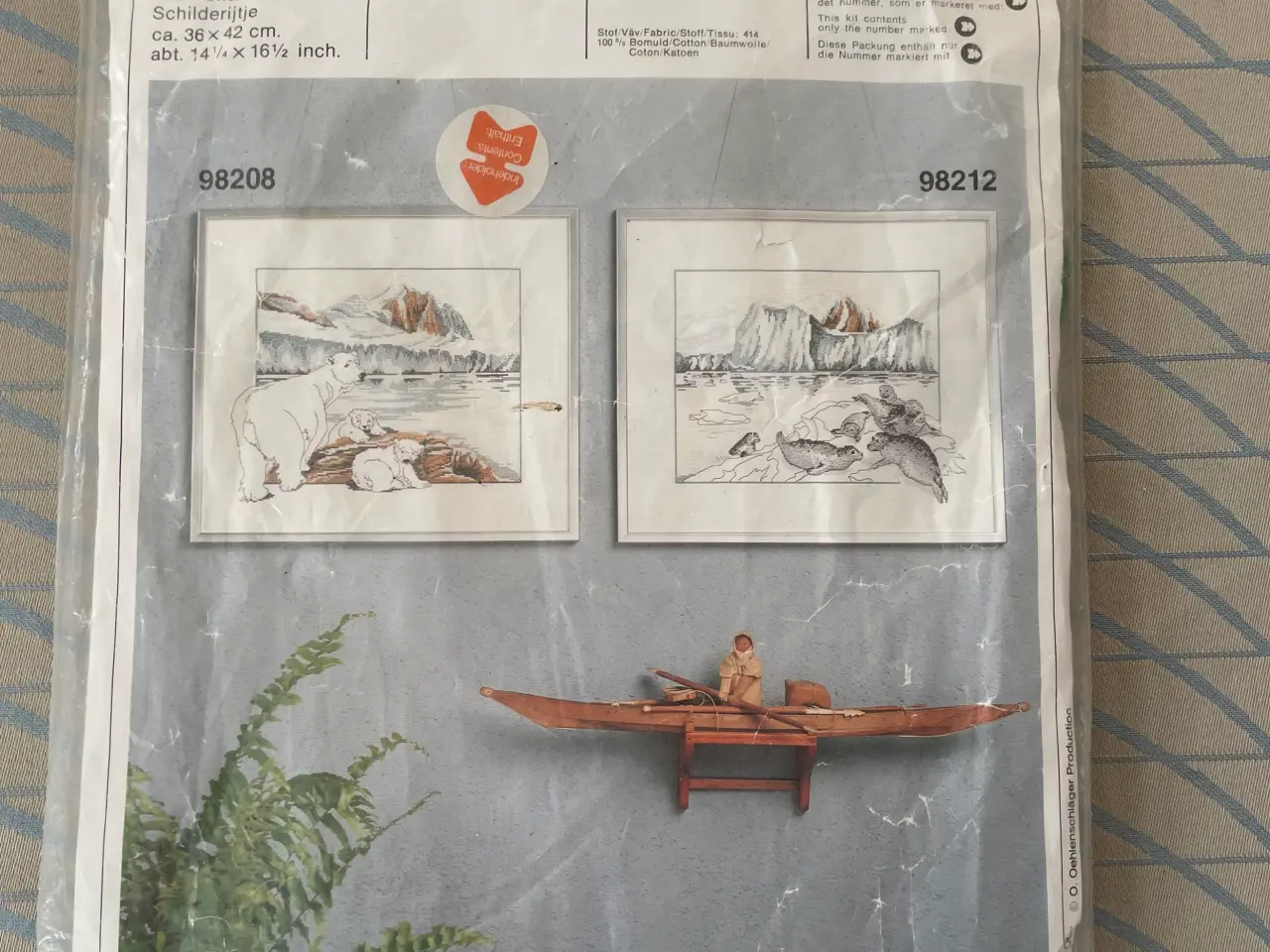 Billede 1 - OOE 98208 broderi mønster isbjørn med unger