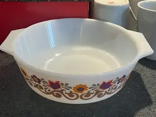 Smuk vintage JAJ Pyrex skål – Briarwood-mønster