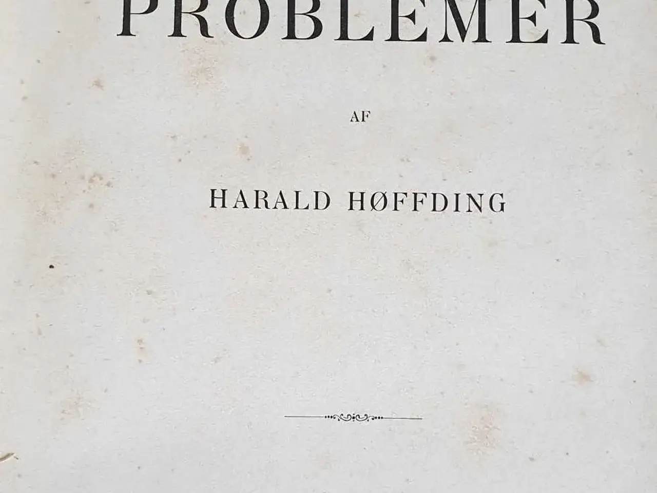 Billede 2 - Filosofiske problemer, Harald Høffding