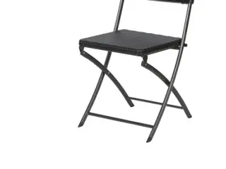 Sort Ratatan Café Stol