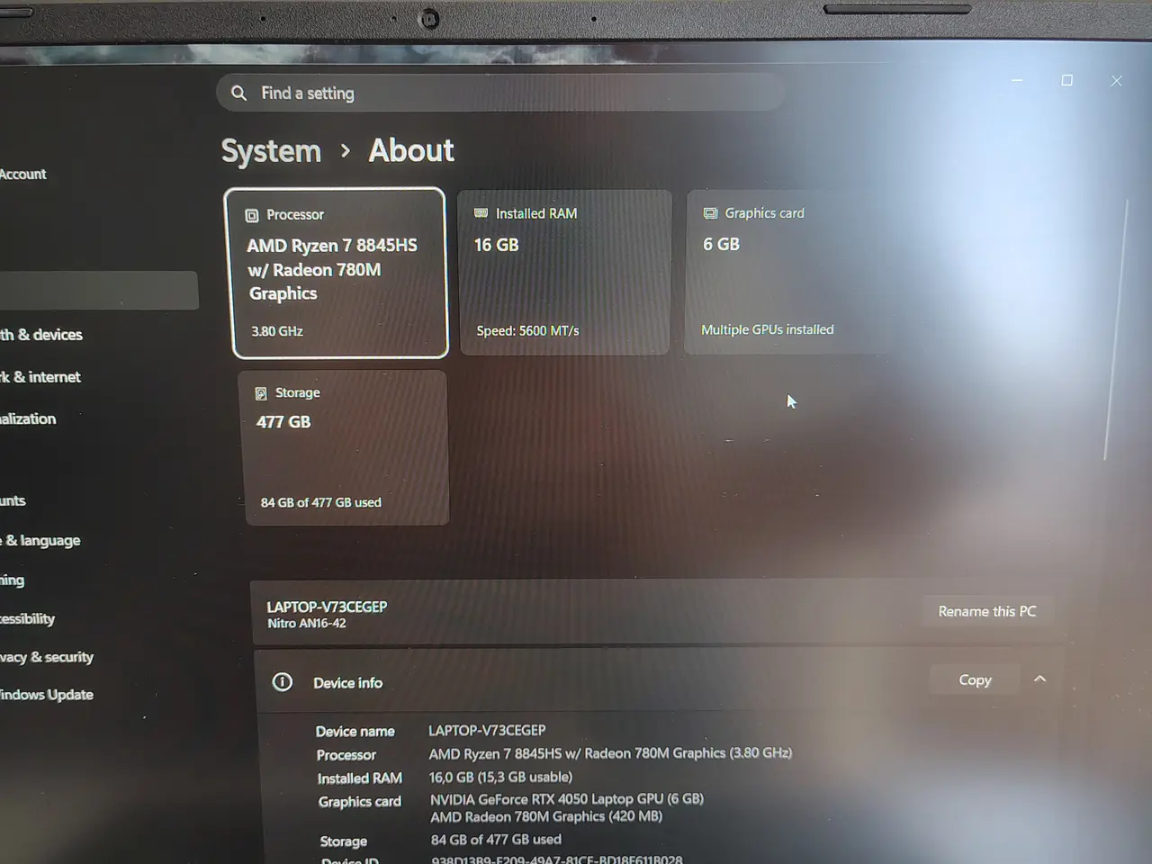 Billede 5 - Acer nitro v16