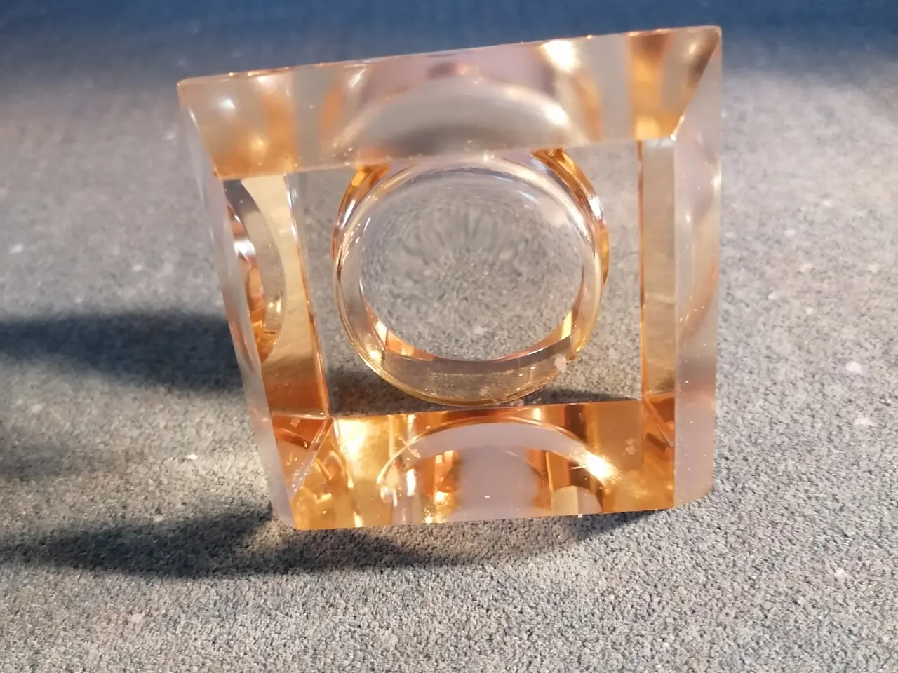 Billede 4 - Smuk Massiv Glas Lysestage