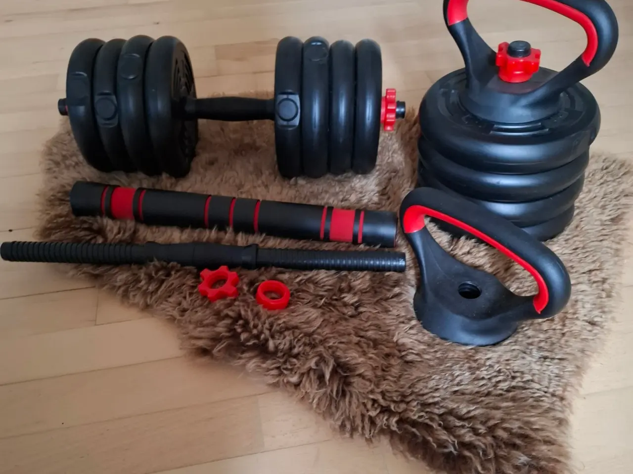 Billede 3 - Håndvægte og kettlebell sæt med justerbart.