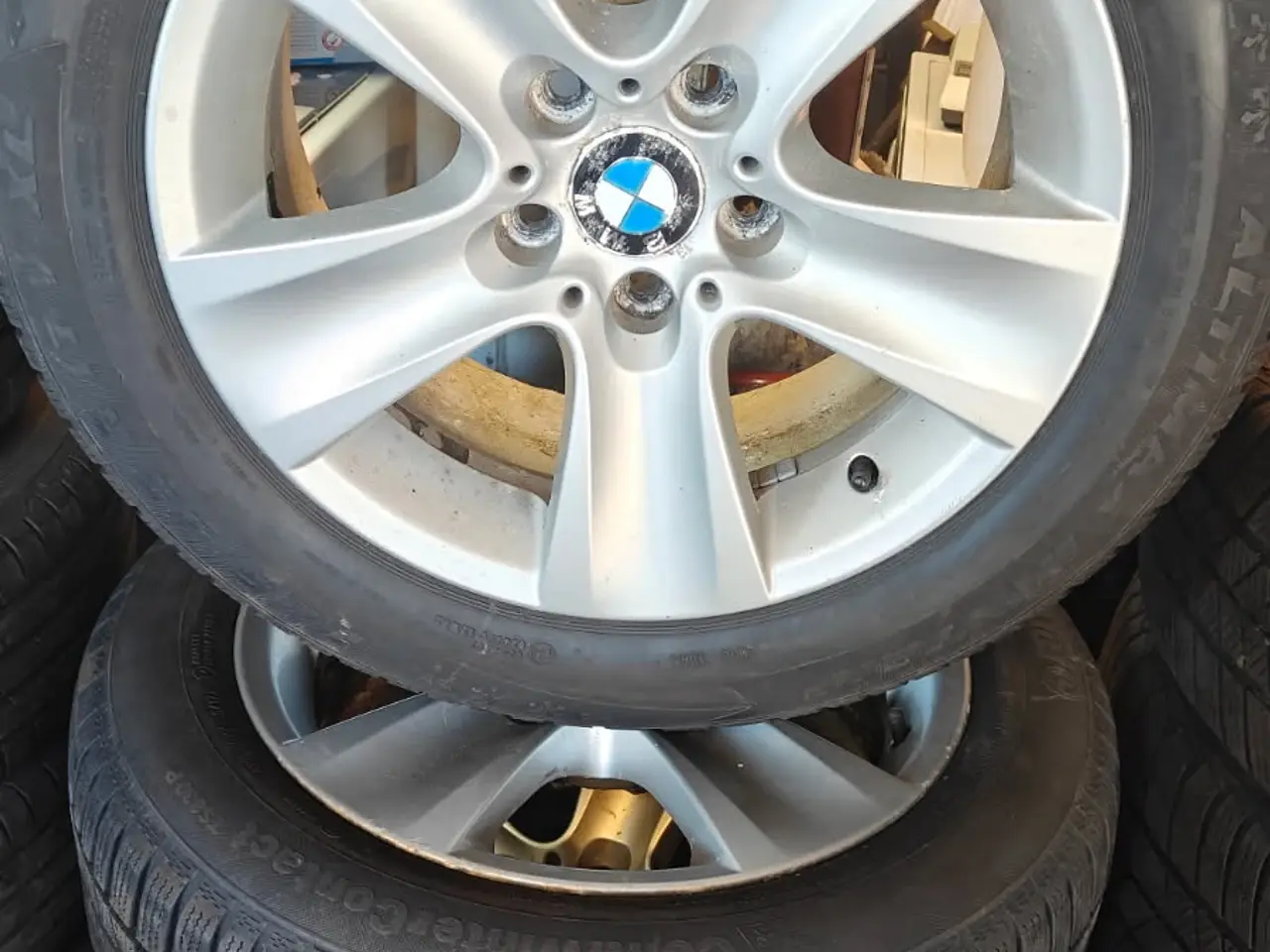 Billede 1 - 17 "Alufælge m/ Vinterdæk (eks. til BMW)