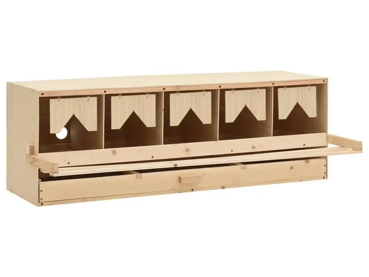 Billede 3 - Redekasse til høns med 5 rum 117 x 33 x 38 cm