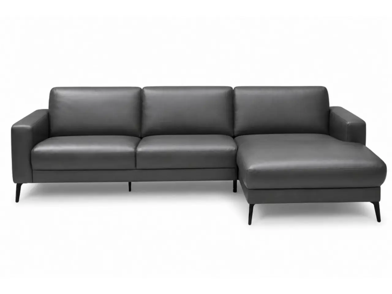 Billede 1 - Hjort Knudsen Esbjerg læder chaiselongsofa højrevendt