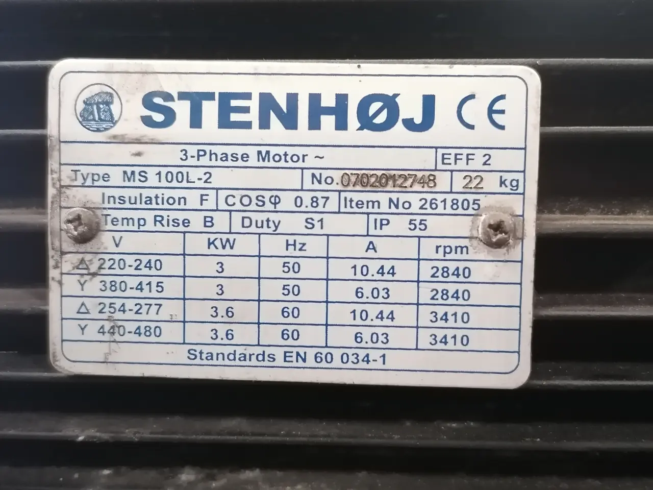 Billede 1 - Elmotor købes 3kw