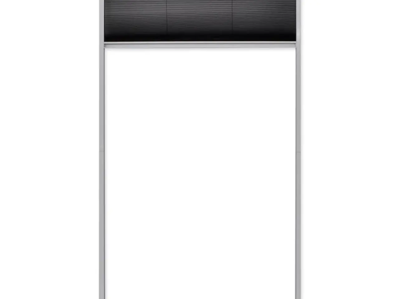 Billede 6 - Insektnet til vindue plissé 80 × 160 cm - hvid ramme, sort net