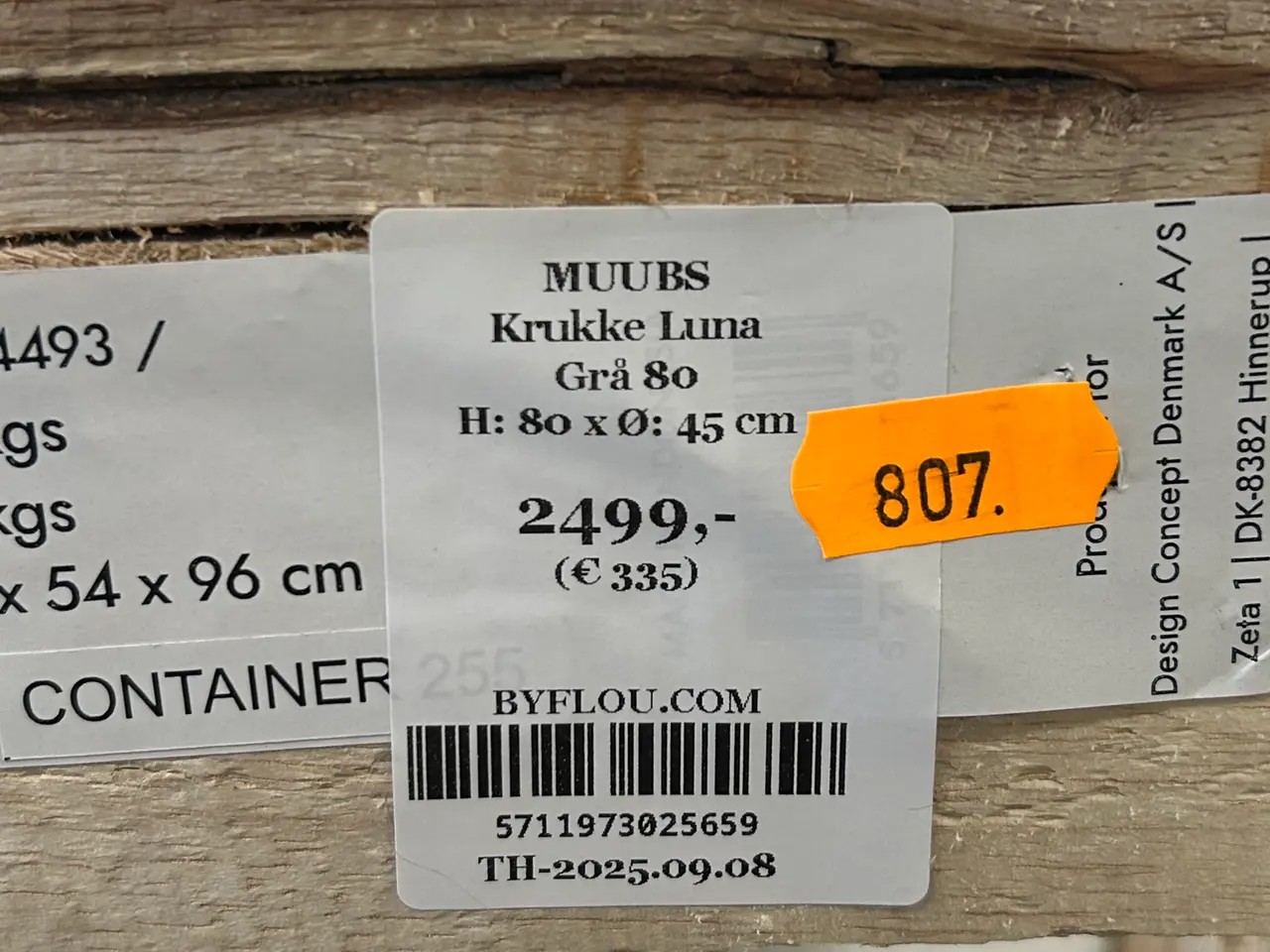 Billede 5 - Krukke MUUBS Jar Luna Grey 80