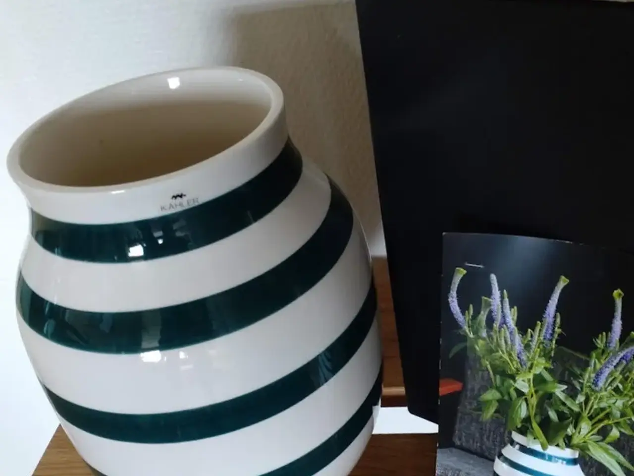Billede 1 - Kähler Omaggio vase, FLASKEGRØN 20 cm LE 2015