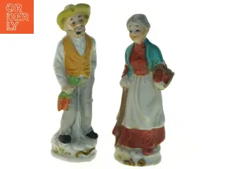 Porcelænsfigurer, bondepar (str. 16 x 5 cm)
