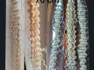 3 bundter blonde human hair deep wave 76 cm