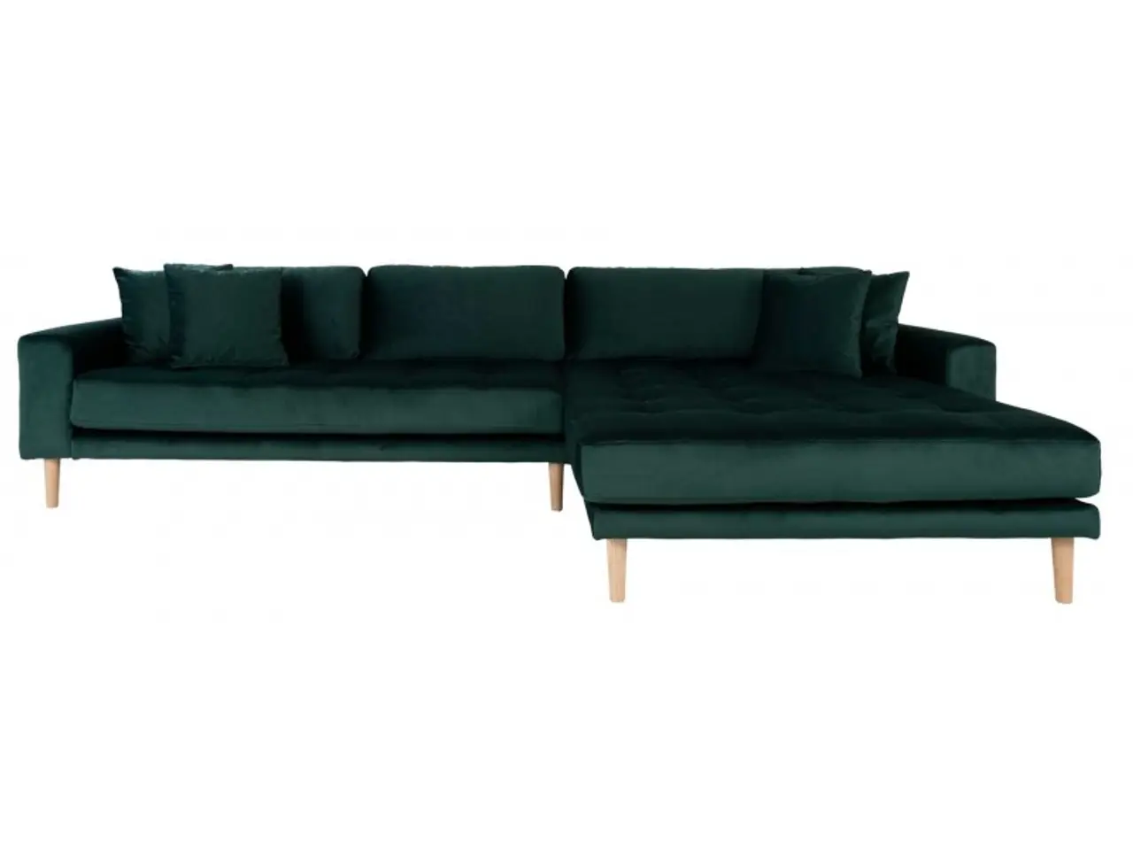 Billede 3 - Lido - Højrevendt Chaiselongsofa - Grøn velour