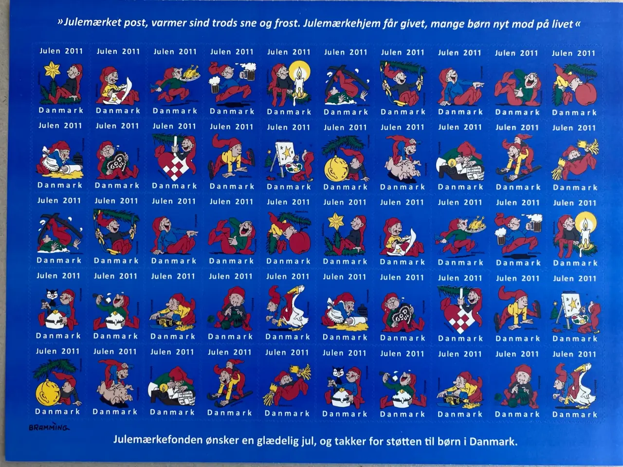 Billede 1 - Julemærker Danmark utakkede helark købes