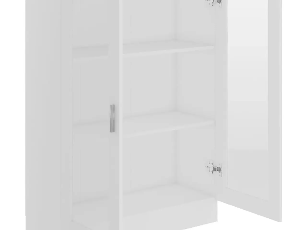 Billede 5 - Vitrineskab 82,5x30,5x115 cm spånplade hvid