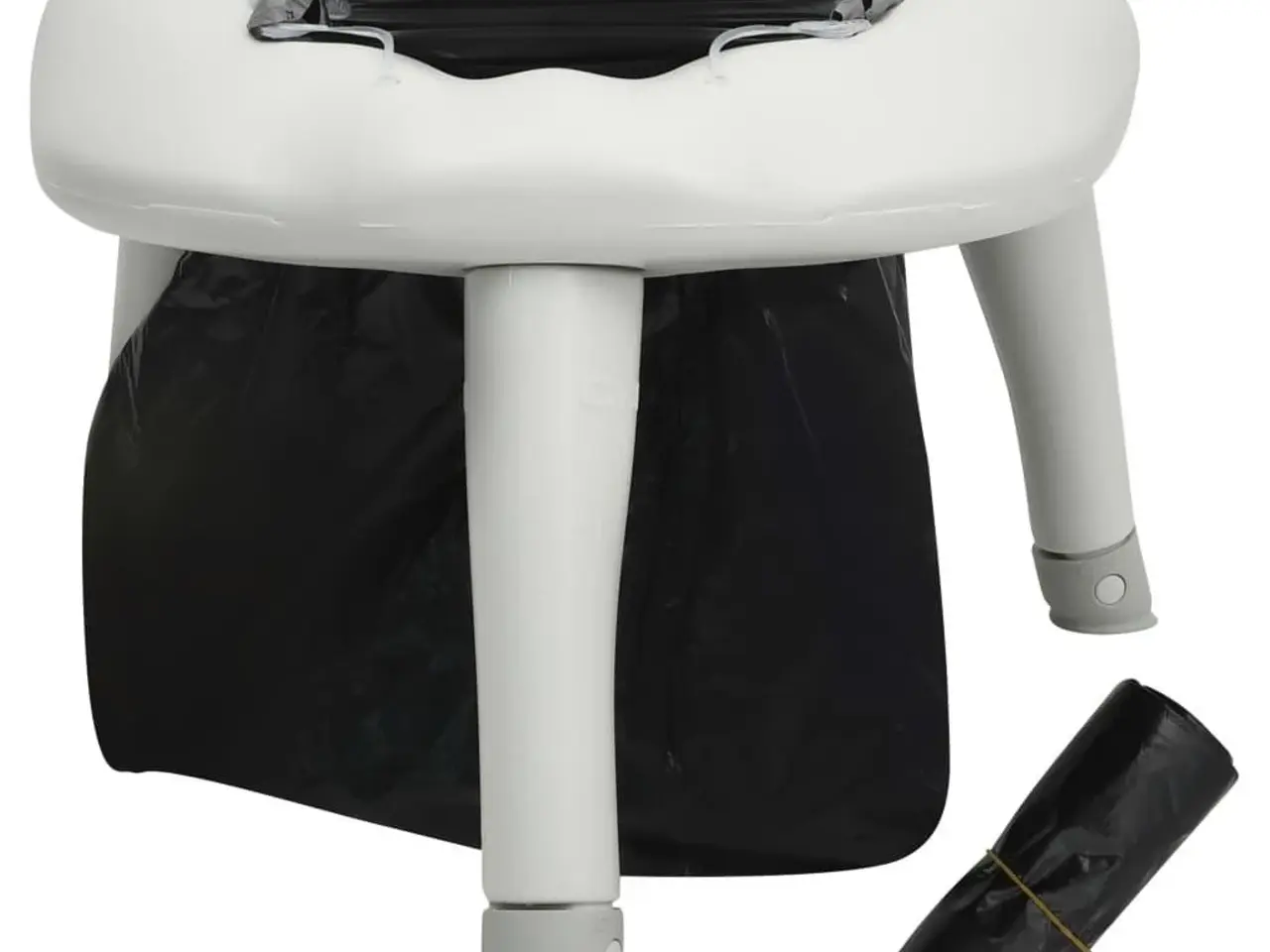 Billede 3 - Campingtoilet med poser - foldbart nødtoilet 200 kg, grå
