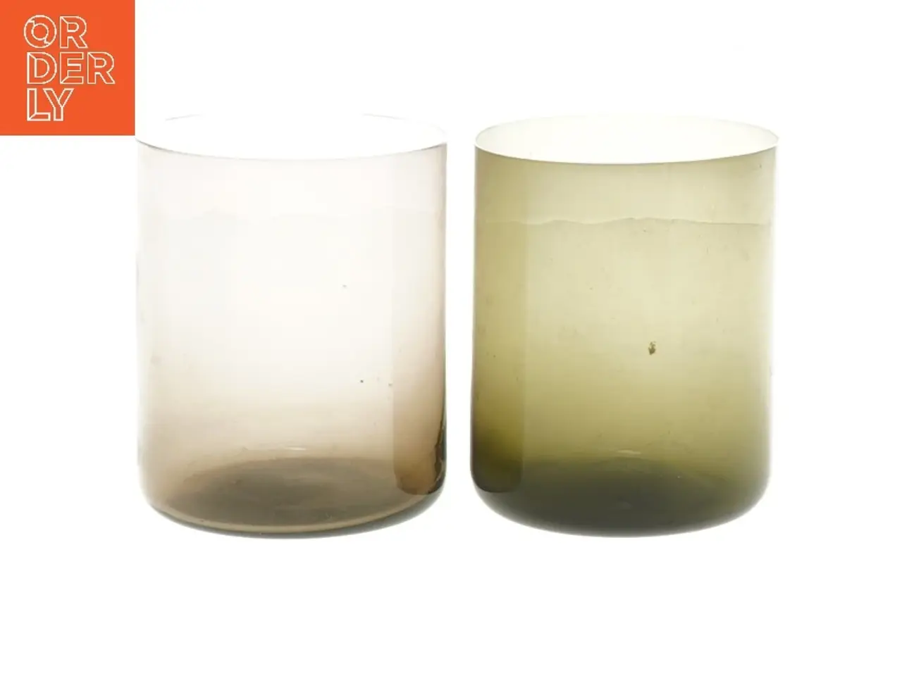 Billede 1 - To glas lysestager (str. 8 cm, 2 styk cm)