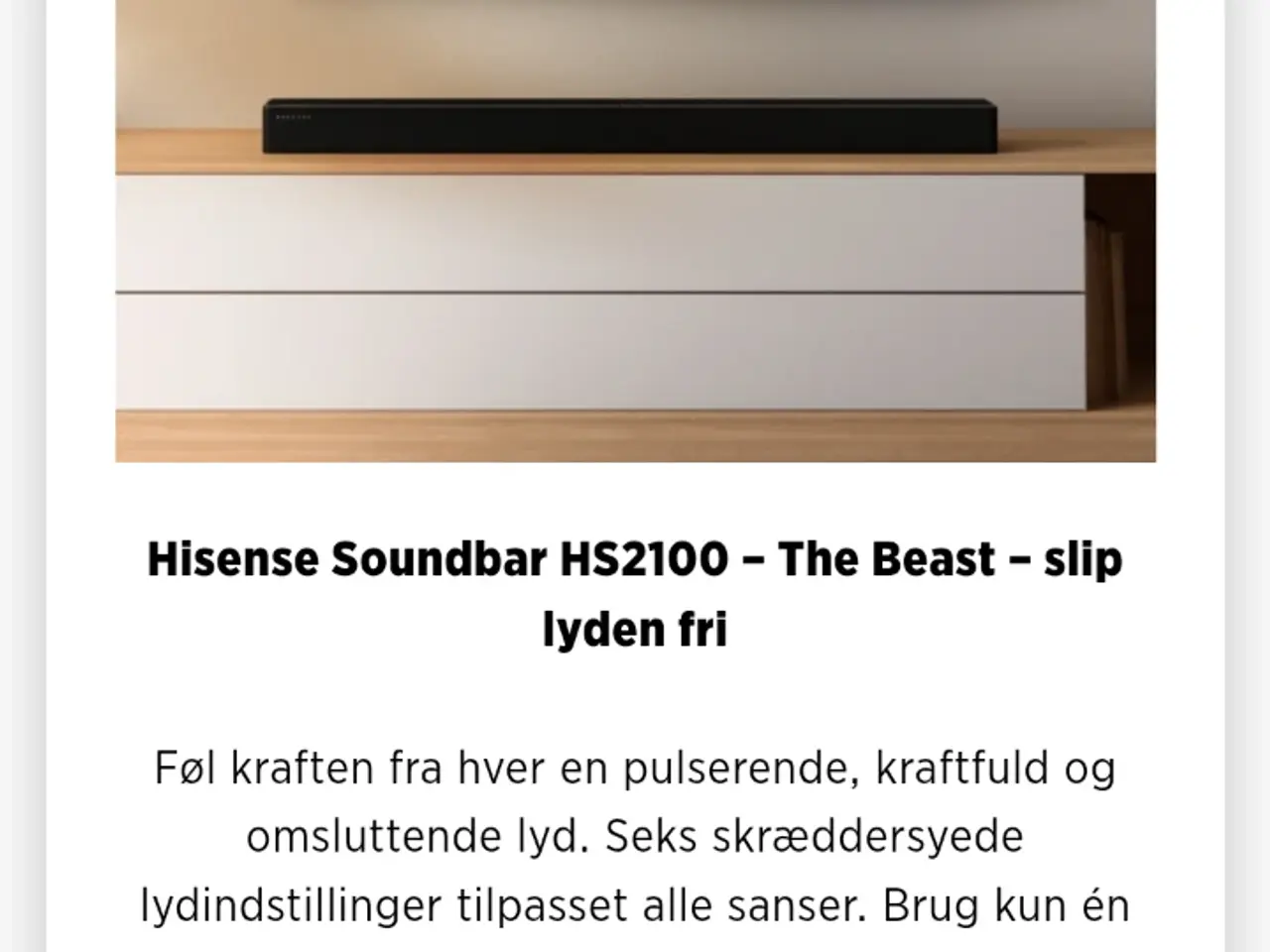 Billede 7 - Flot 55" 4K + Soundbar med trådløs Subwoofer
