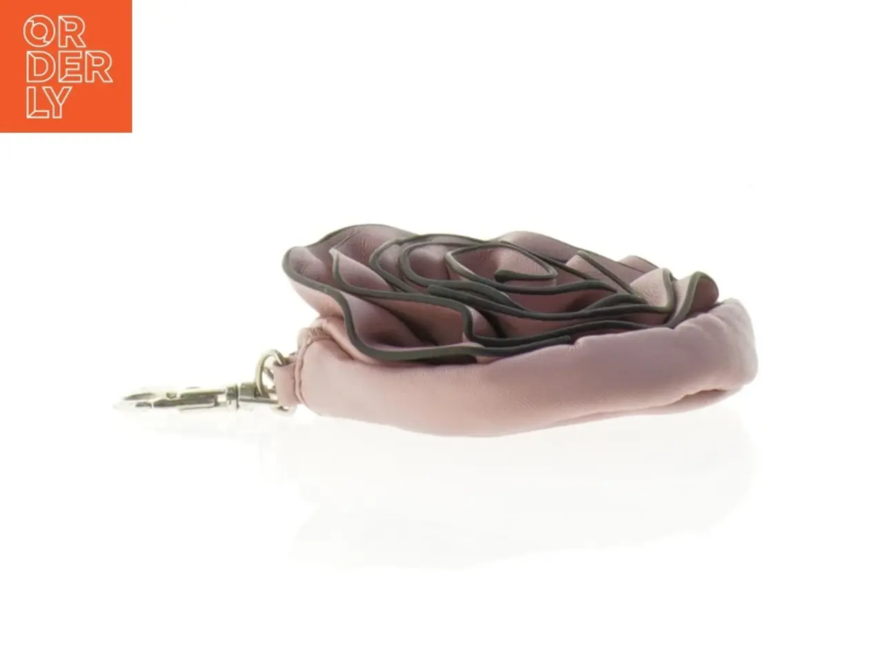Billede 5 - Rund Læder Taske med rosen design (str. Ø 10 cm)