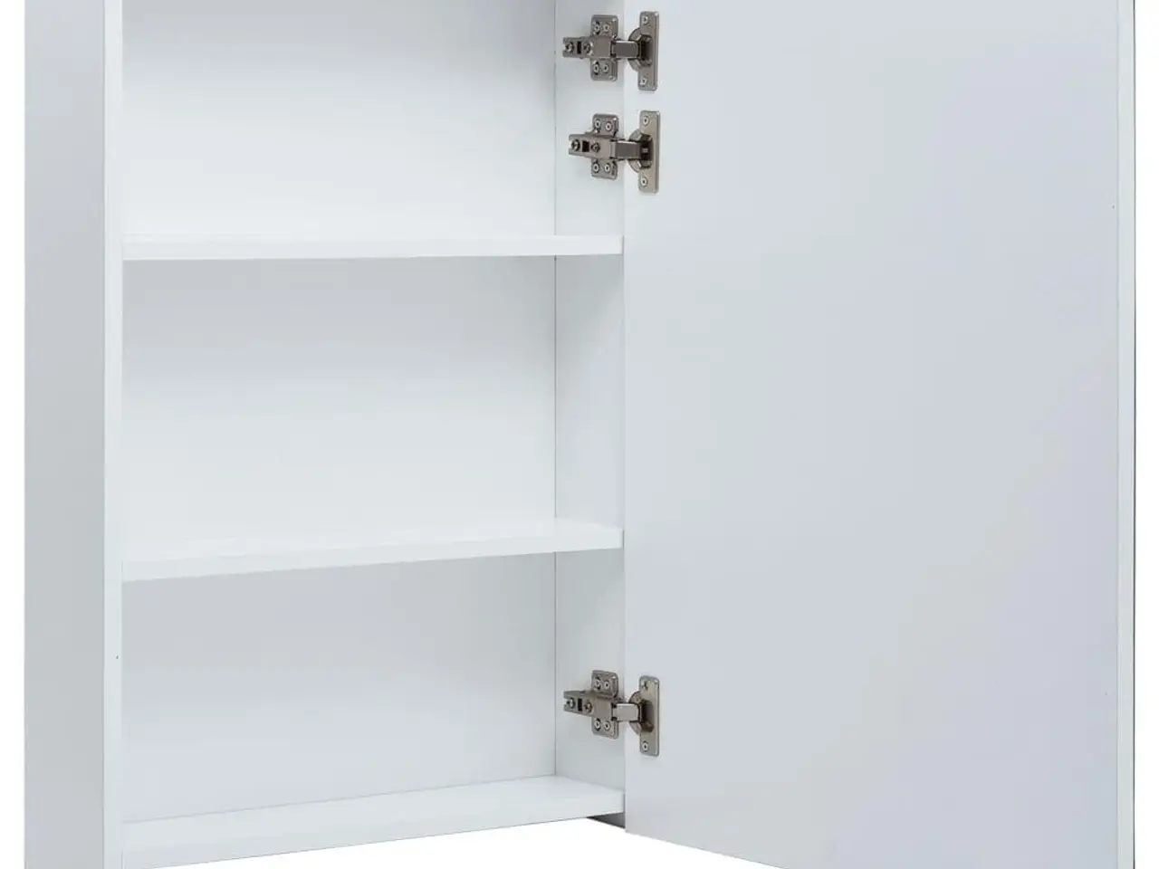 Billede 4 - LED-spejlskab til badeværelse 50×13×70 cm - hvid/sølv