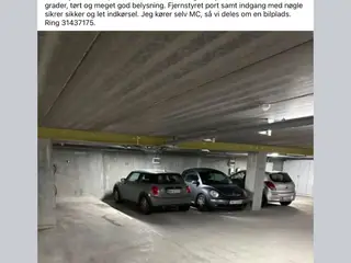 MC parkeringsplads på Nørrebro udlejes