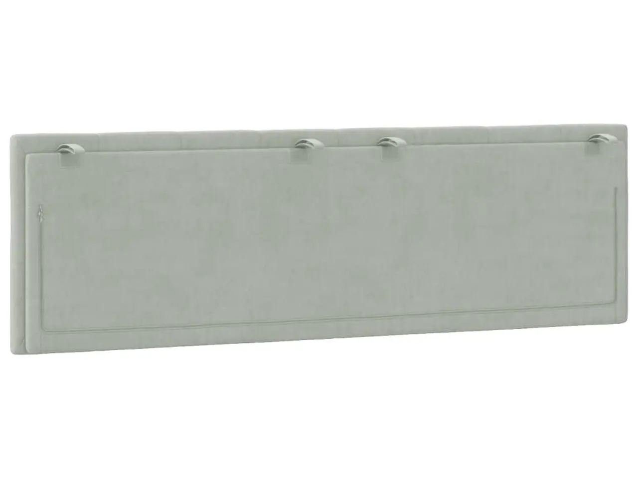 Billede 7 - Gavlpude Hanko 160 cm - velour, lysegrå