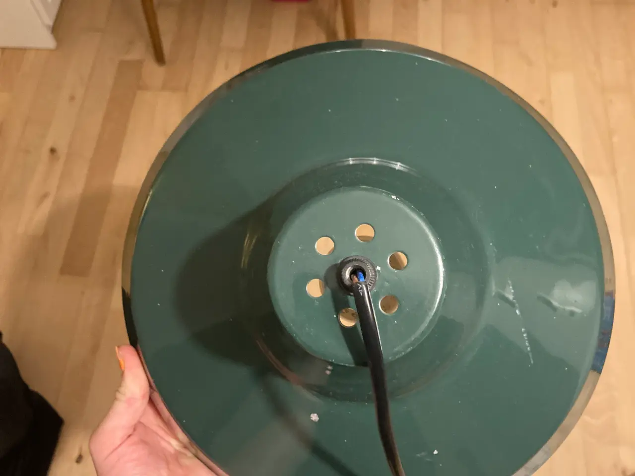 Billede 7 - Flaskegrøn loftslampe