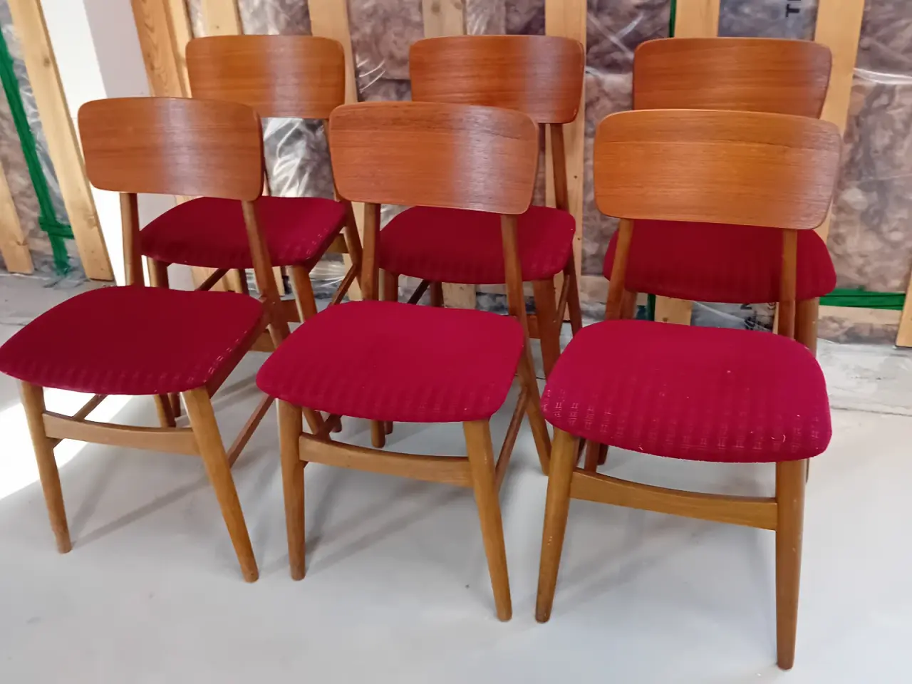 Billede 3 - Spisebordsstole teak/bejdset bøg