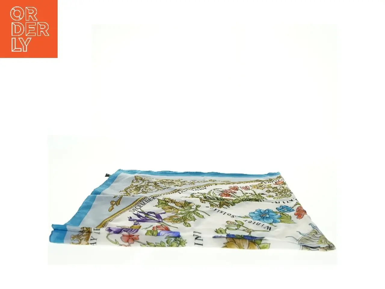 Billede 4 - Tørklæde med blomsterprint (str. 90 x 85 cm)