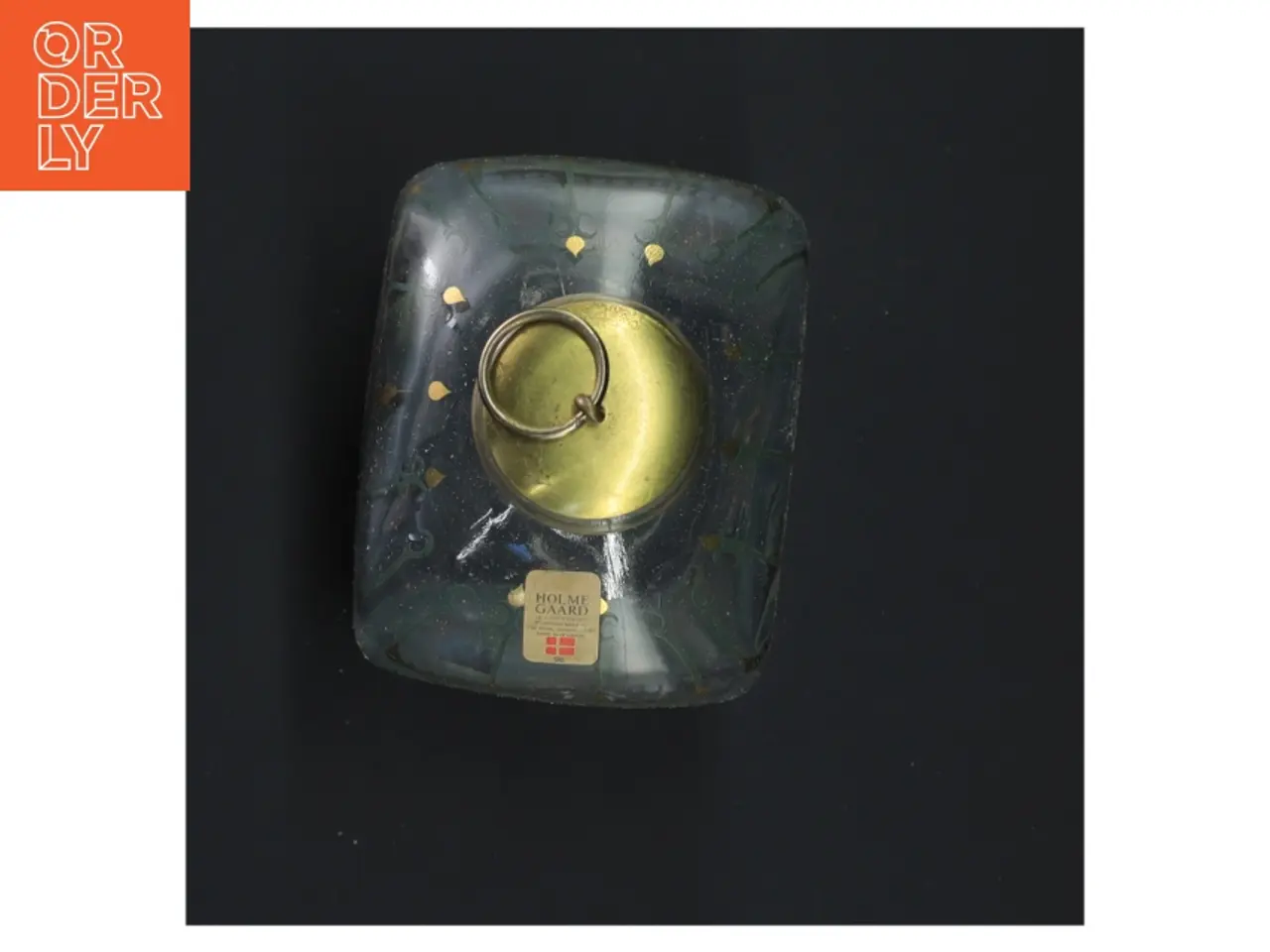 Billede 3 - Dekorativ glasflaske fra Holmegaard (str. 19x9x7 cm)