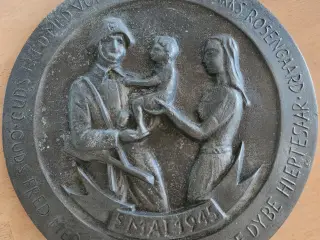 Friheds platte i bronze