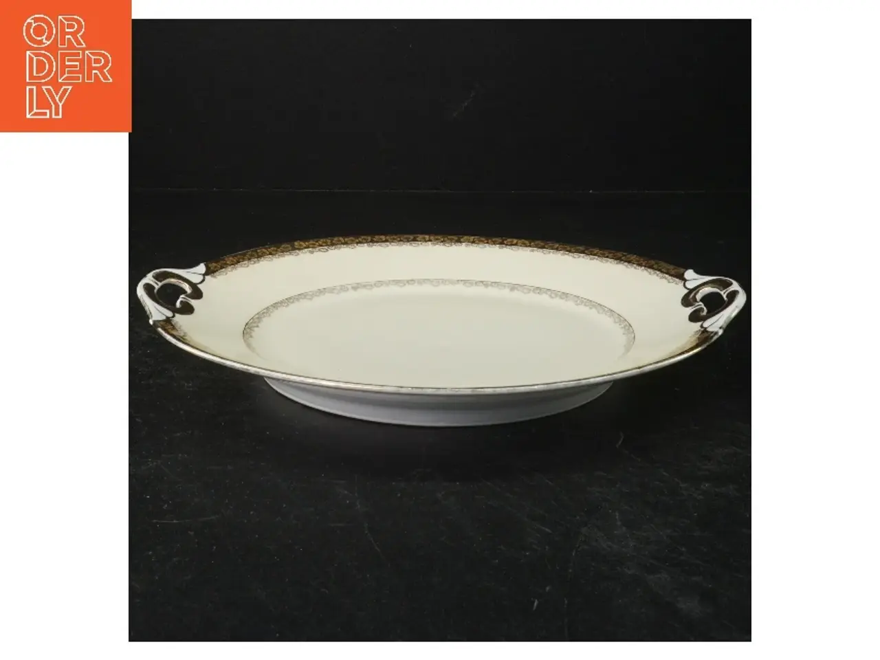 Billede 3 - Porcelænsfad med håndtag