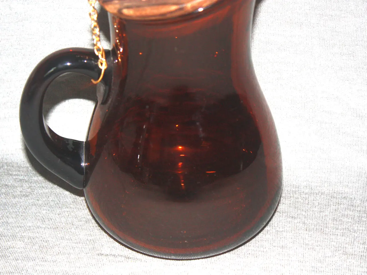 Billede 3 - Glas kande med trælåg højde 25 cm