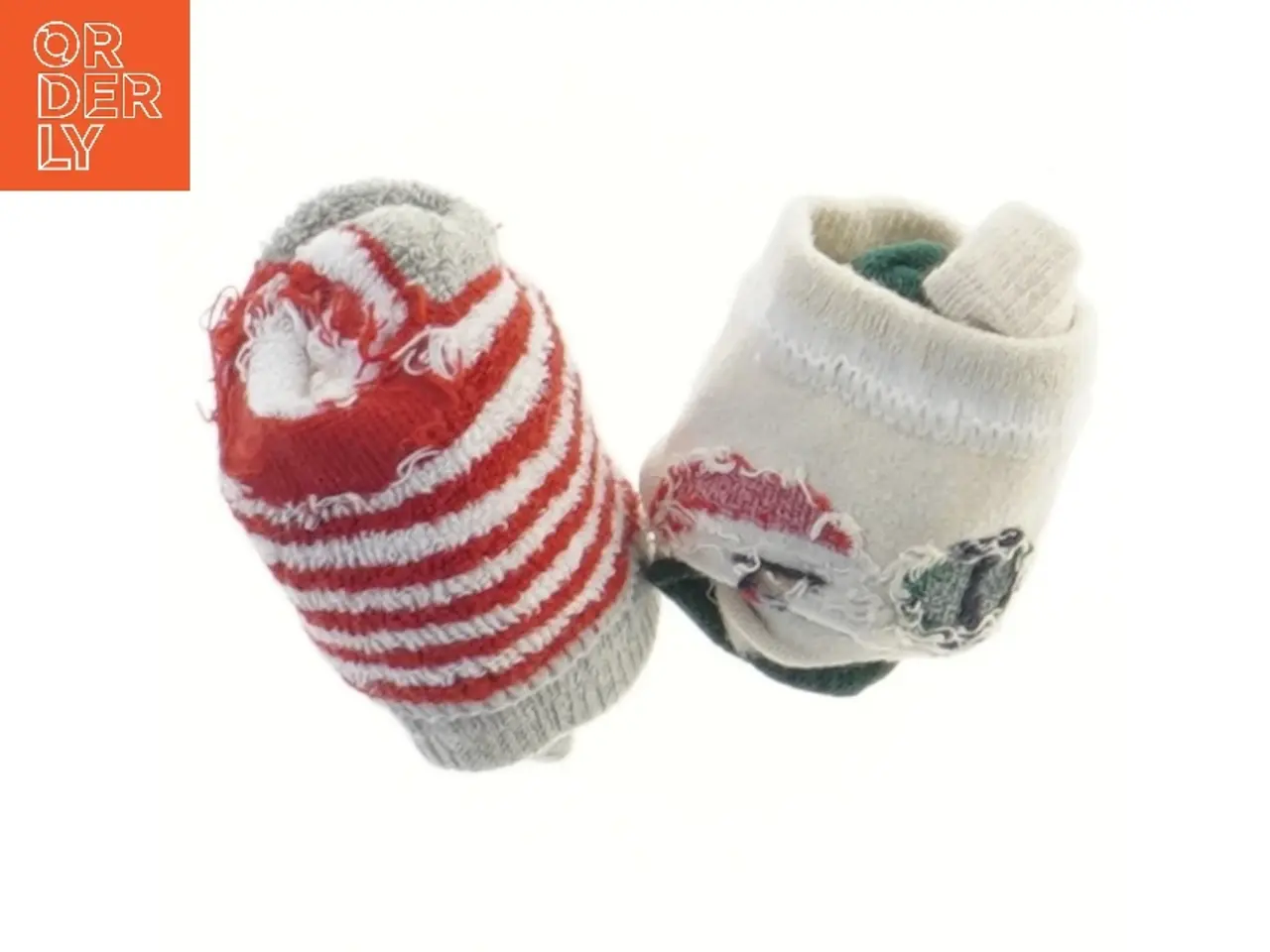 Billede 2 - Børnestrømper med julemotiver (str. 2 stk fod 11 cm)