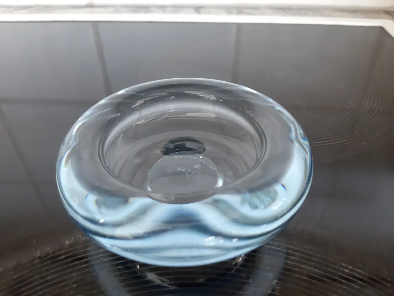 Billede 1 - Lille blå Glasskål Holmegaard.