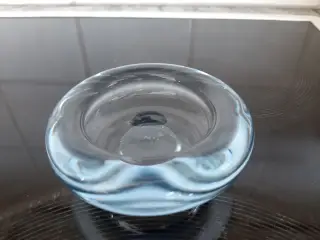 Lille blå Glasskål Holmegaard.