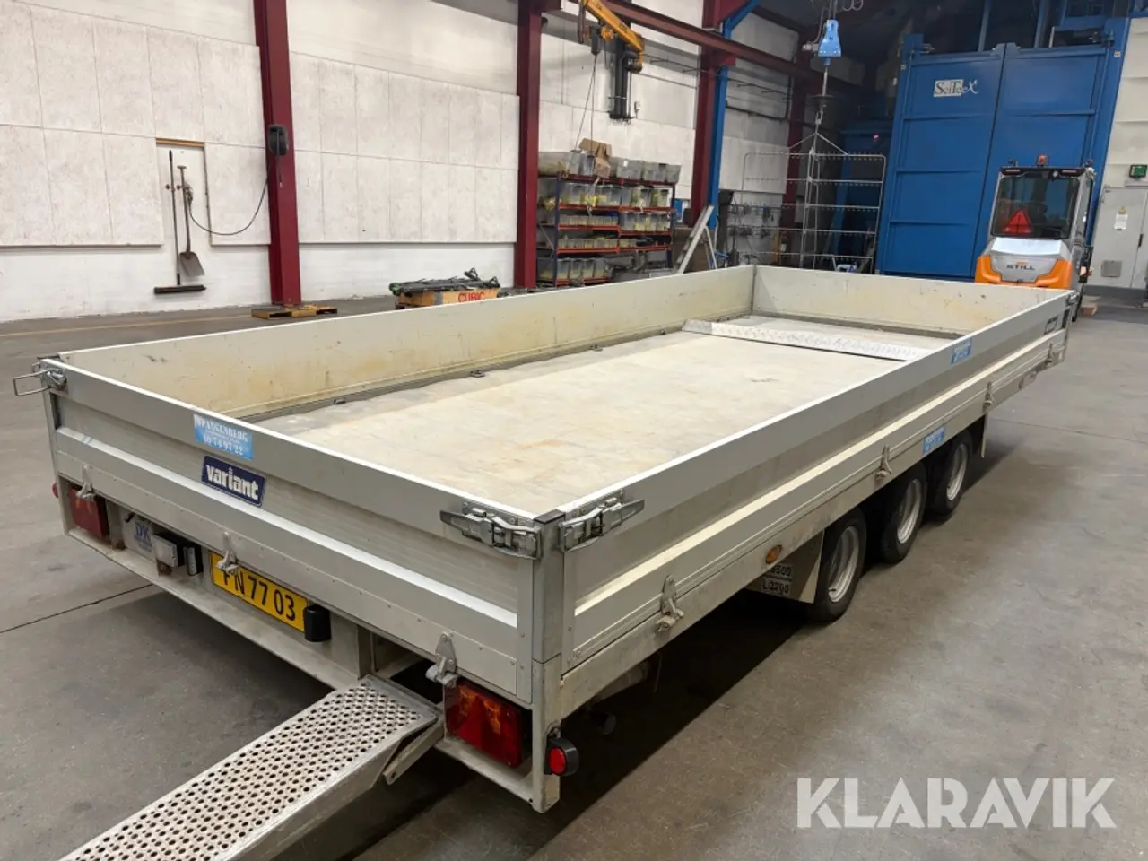 Billede 5 - Maskintrailer Variant 3522L5 - 3.500kg - 3 akslet