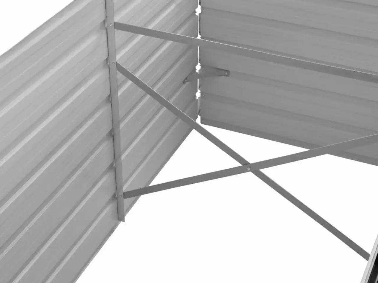 Billede 4 - Hævet plantekasse 240×80×45 cm i galvaniseret stål - antracitgrå