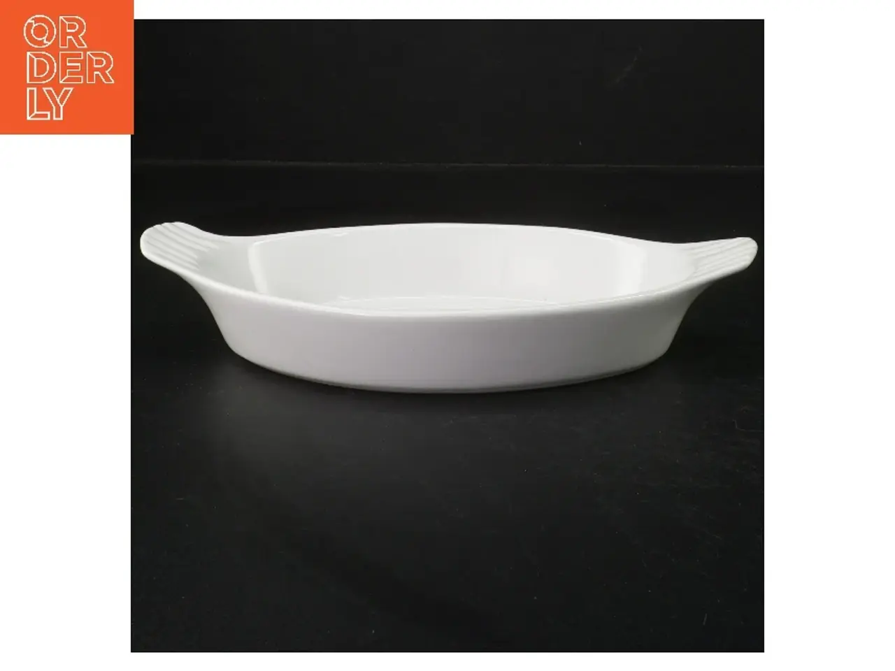 Billede 1 - Hvid oval serveringsfad