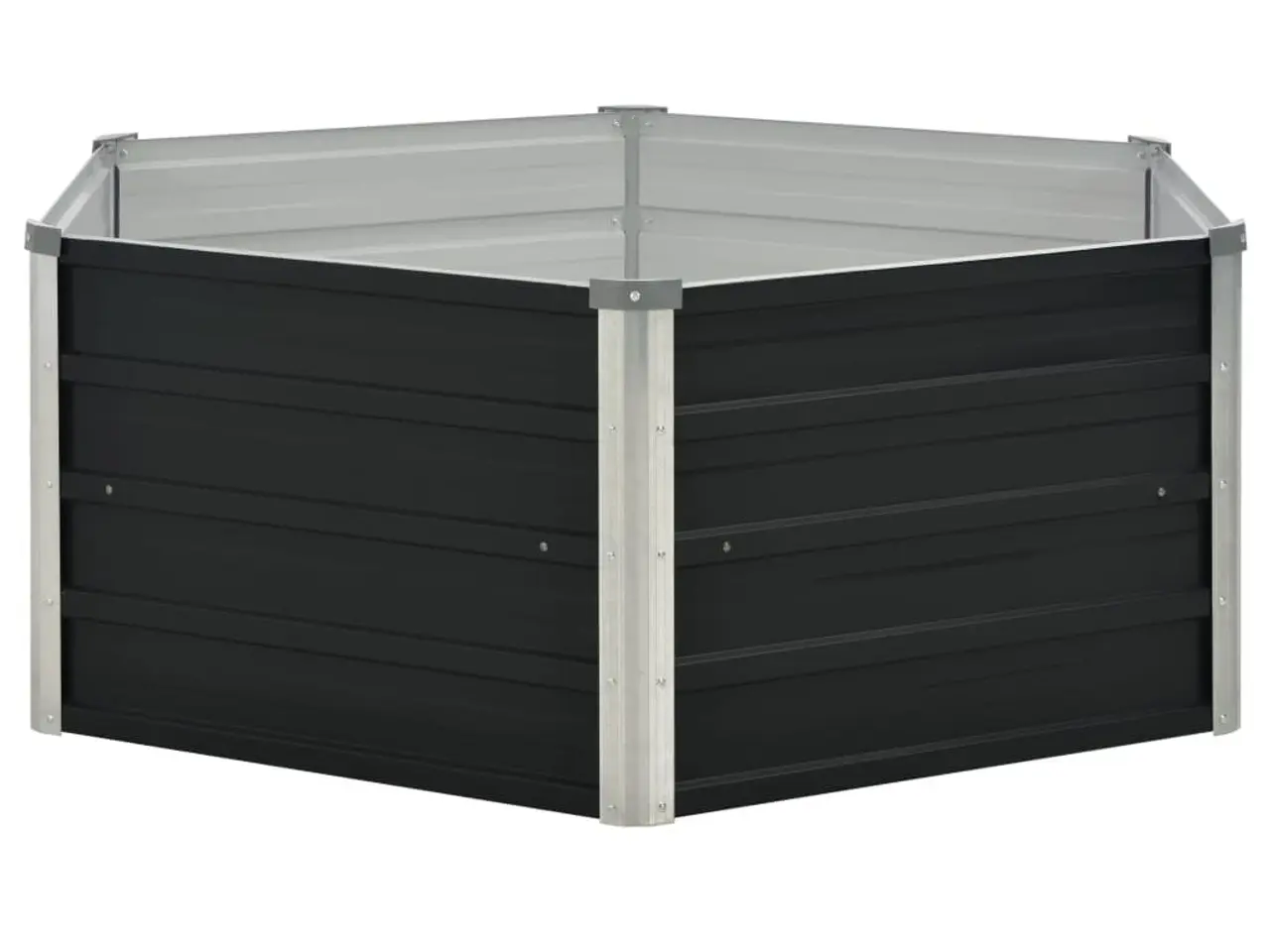 Billede 3 - Hævet plantekasse 129 x 129 x 45 cm - antracitgrå