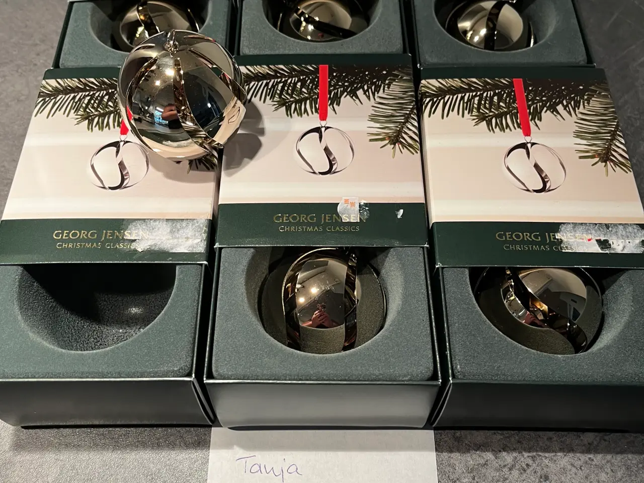 Billede 1 - Georg Jensen julekugler hvidguld