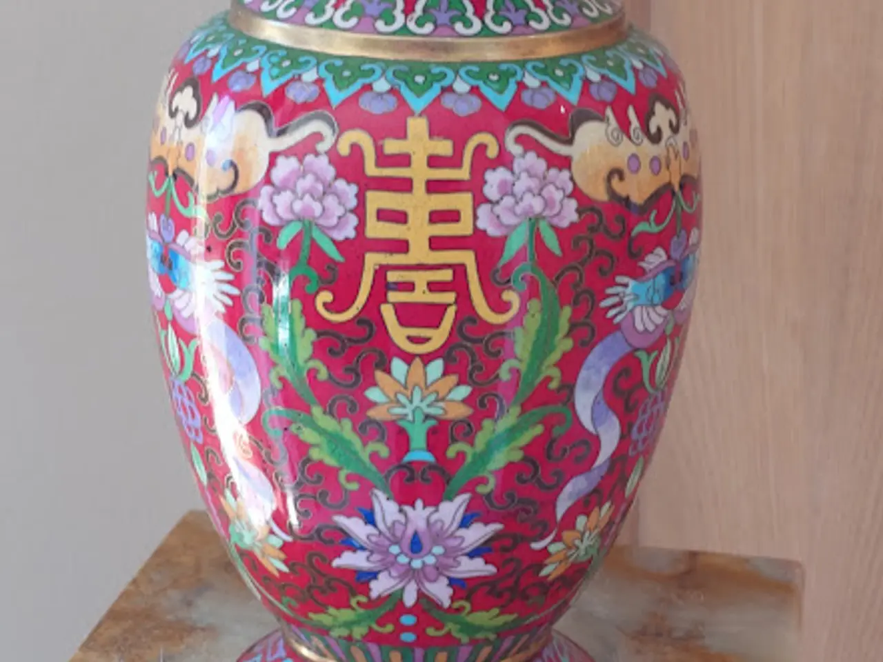 Billede 2 - Orientalsk/emaljeret vase i kinesisk stil